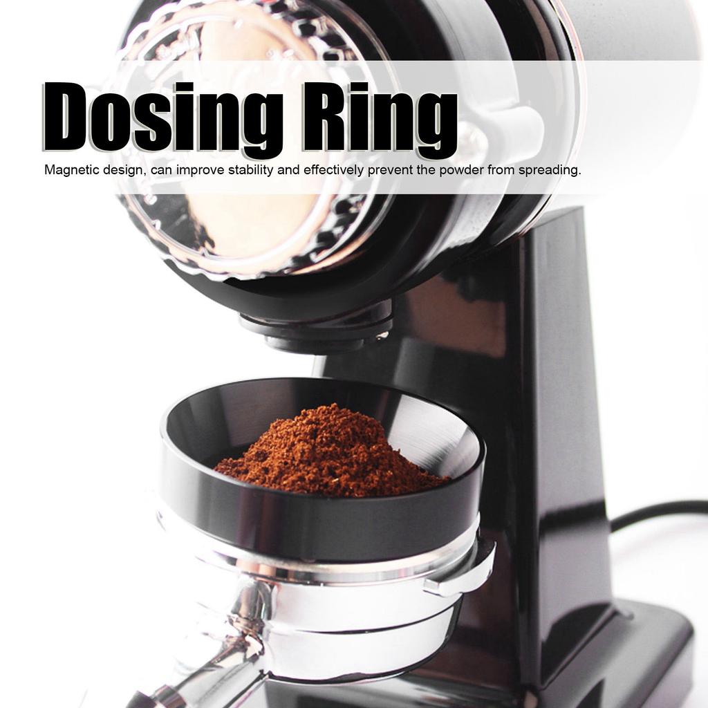 Magnetic Coffee Dosing Funnel Aluminum Alloy 58mm Universal Portafilter Dosing Ring Anti‑Spill Barista Accessories
