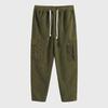 Men's Corduroy Trousers Solid Color Sweatpants Loose Straight Multi-pocket Men's Thin Casual Pants Autumn and Winter