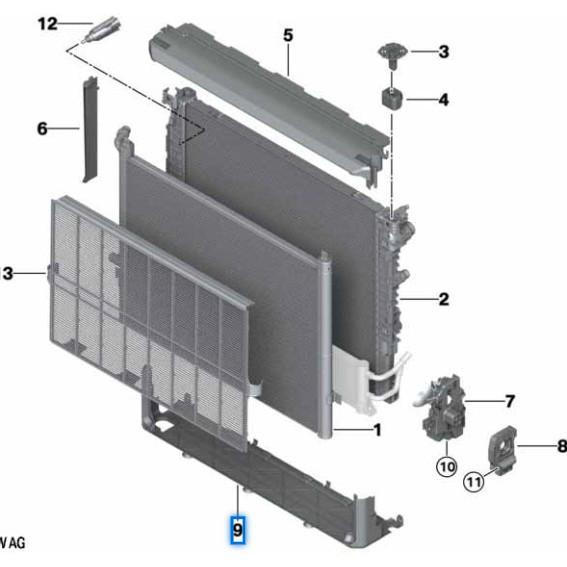 Radiator Support Frame Lower for BMW 5 Series G38