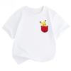 Potdemiel Summer New Pikachu Kids' 100% Cotton T-Shirt, Comfortable and Breathable, Suitable for Boys and Girls