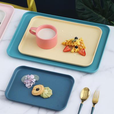Serving Tray Multi-Function Delicate Nordic Style Decorative Rectangular Plastic Tray