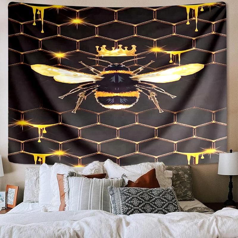 Bumblebee And Sunflower Tapestry Room Decoration Wall Hanging for Living Room Bedroom, Dormitory, Birthday and Christmas Gifts