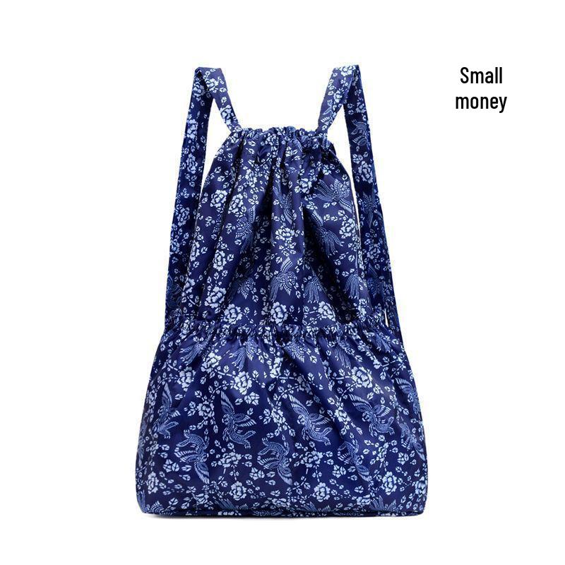 

Летний дорожный рюкзак-мешок большой вместимости на шнурке для фитнеса и спорта