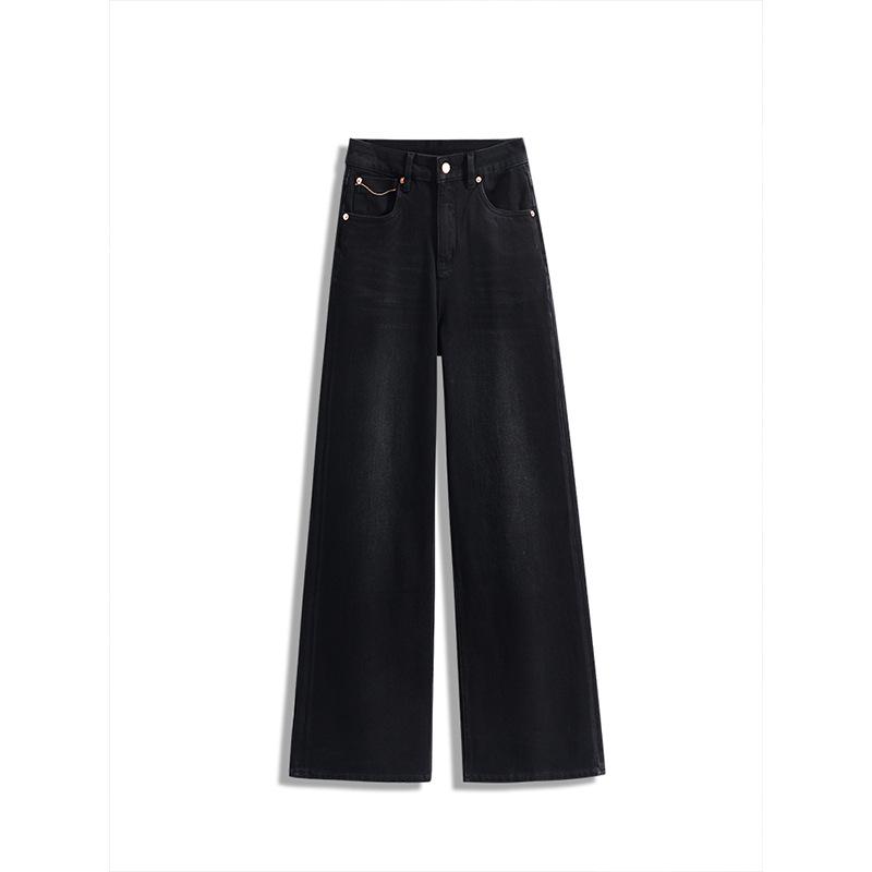 Premium Heavyweight Four-Way Stretch Black Jeans: Straight Leg, Wide Leg, Slimming Style #6112 XL
