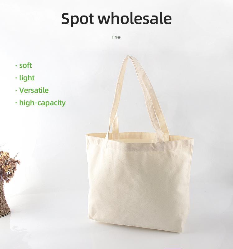 Saf Pamuklu Kanvas Bez Çanta - Alışveriş, Reklam, Kendin Yap ve Boyama İçin Boş El Çantası