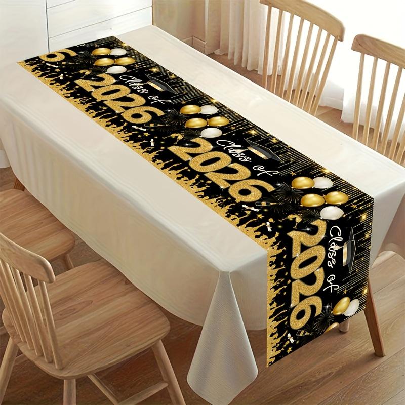 

Class of 2026 Table Runner Happy Graduation Table Cover Congrats Grad Table Decor Kitchen Dining Home Decor Graduation Party 120x30cm