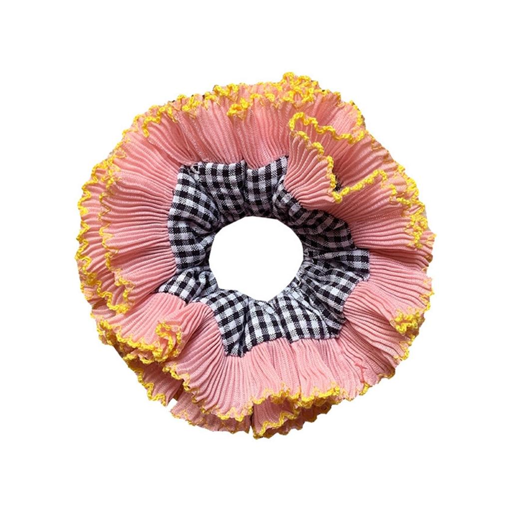 Vintage Lace Hair Scrunchies Thick Updo Oversized Hair Scrunchy Elegant Donuts Hair Rope Scrunchy Women Ponytail Holder