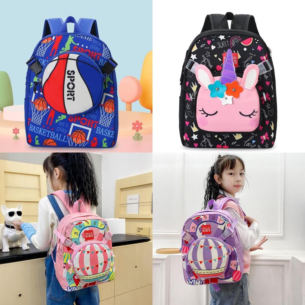 Charming Unicorn Print Kids Backpack Ideal For School Spacious Design With Breathable Material