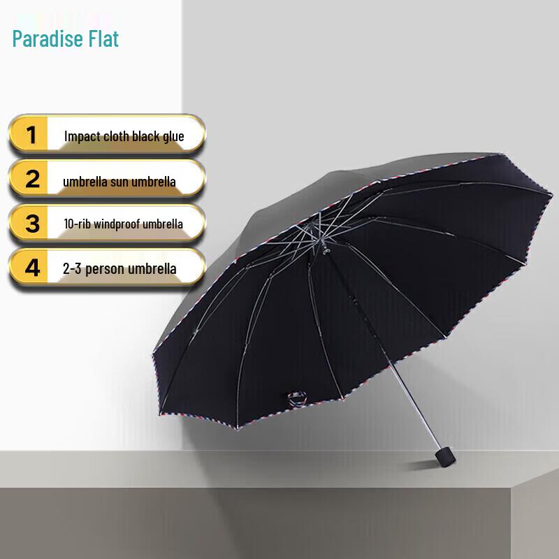 Paradise Umbrella Large 10-Rib Three-Fold UV Protection Business Umbrella