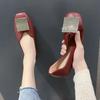 Fashion Square Toe Slip-on Women's Flat Shoes Korean Style Spring Elegant and Fashionable Wholesale Stylish Comfortable Ladies Footwear