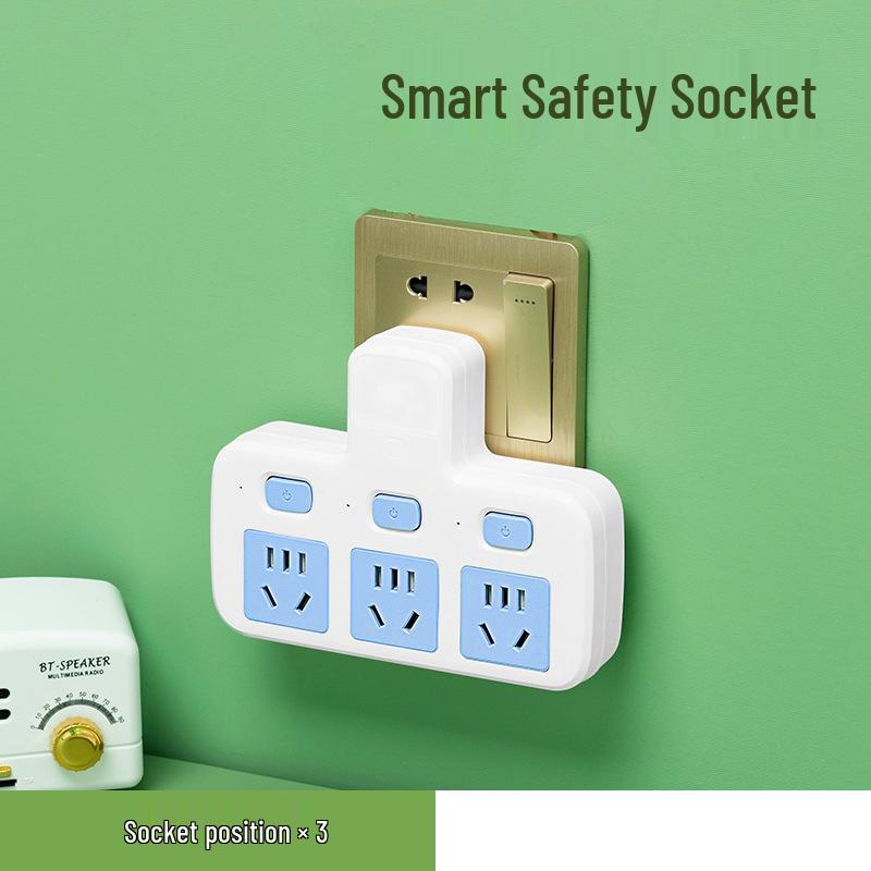 Multifunctional Wireless Surge Protector Power Strip with USB and Night Light