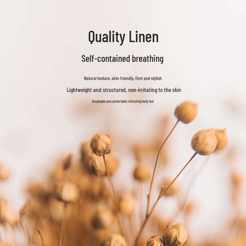 JOW Men's Straight-Leg Cotton Linen Jeans