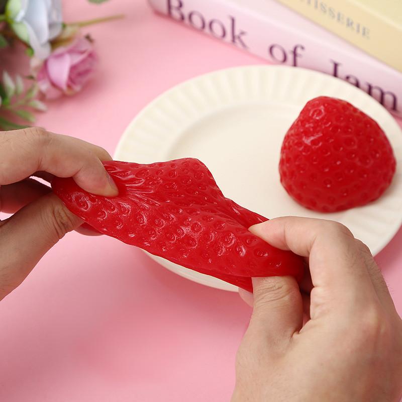 Strawberry Tpr Stress Relief Toy With Soft Silicone Feel For Kids And Adults
