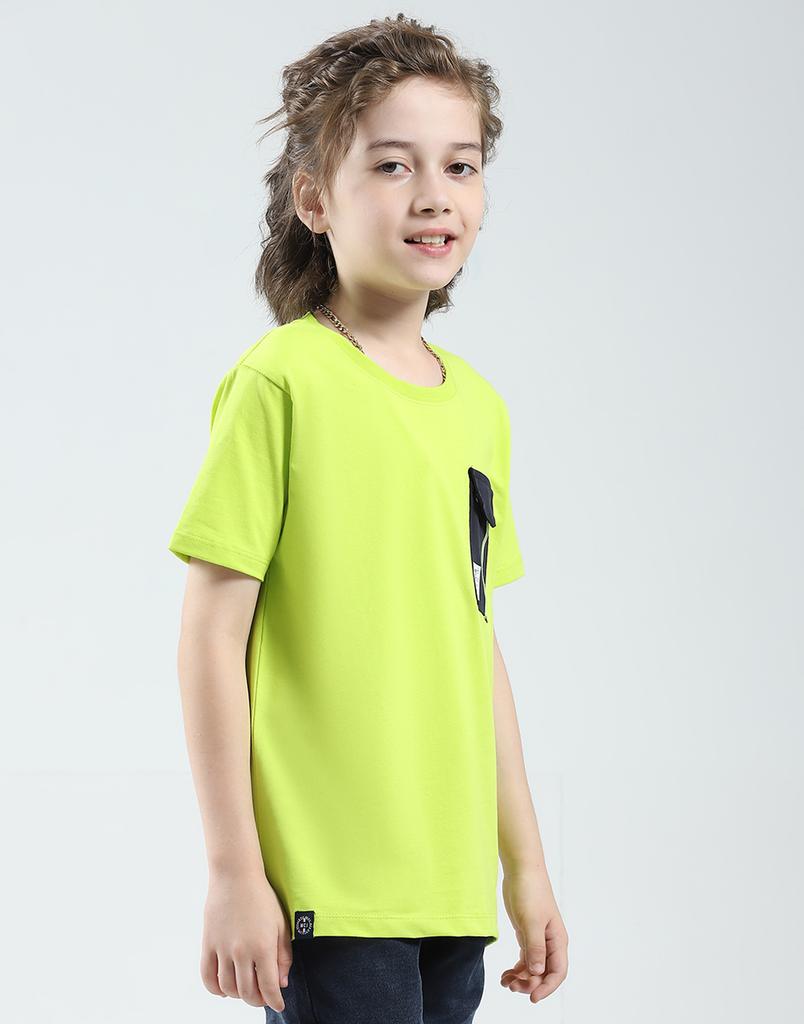 MONTE CARLO Boys Solid Regular Fit Round Neck Half Sleeve T-Shirt