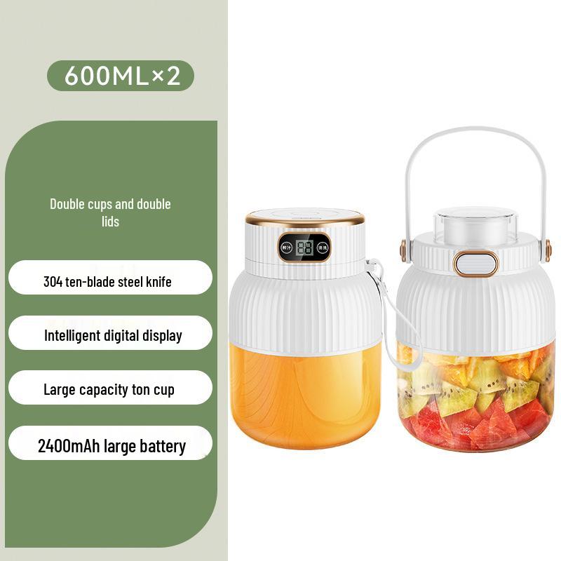 Ton-Ton Portable Wireless Electric Juicer Cup - Multifunctional, Large Capacity Fruit Juicer