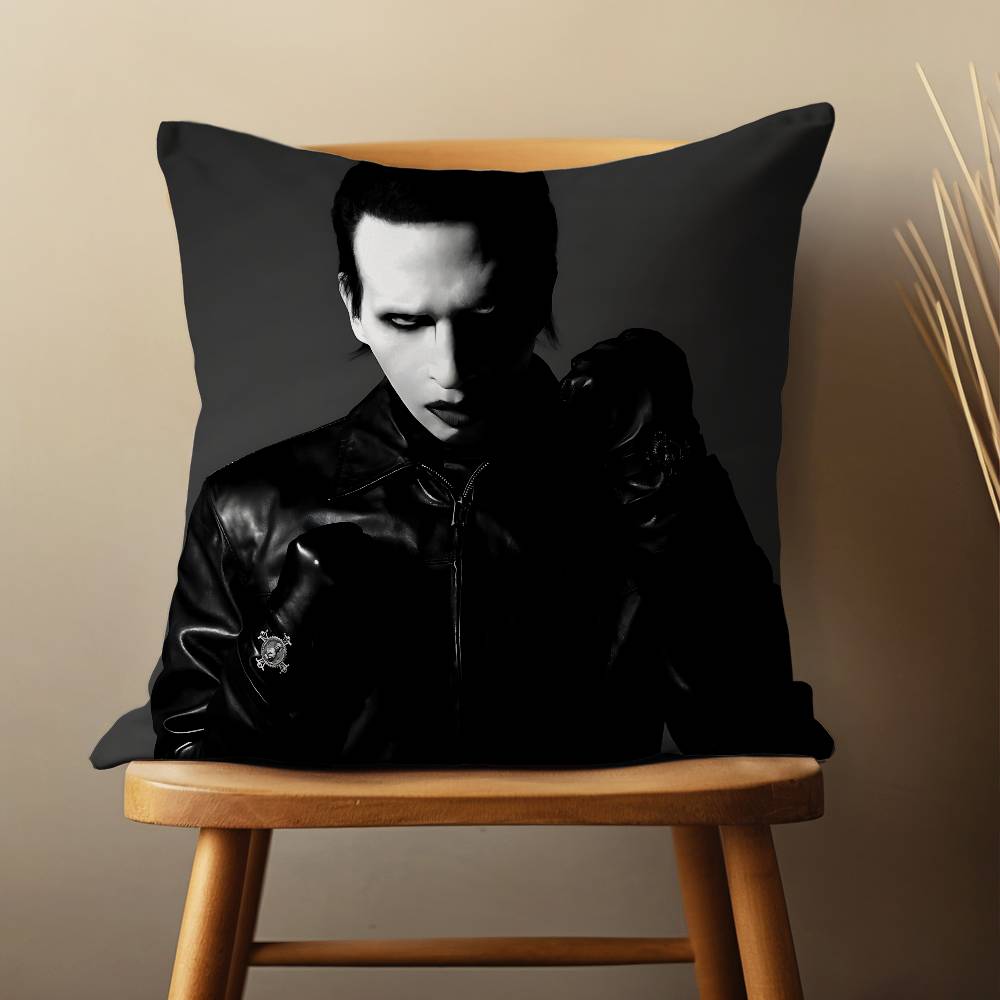 Singer M-Marilyn M-Mansons Throw Pillow Case For 45*45cm,55*55cm,30*30cm For Home Bedroom Decoration And Protector