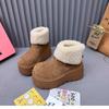 Hair-increasing snow boots Children's year-old piled thickened-soled mango-headed Birkenstock cotton shoes