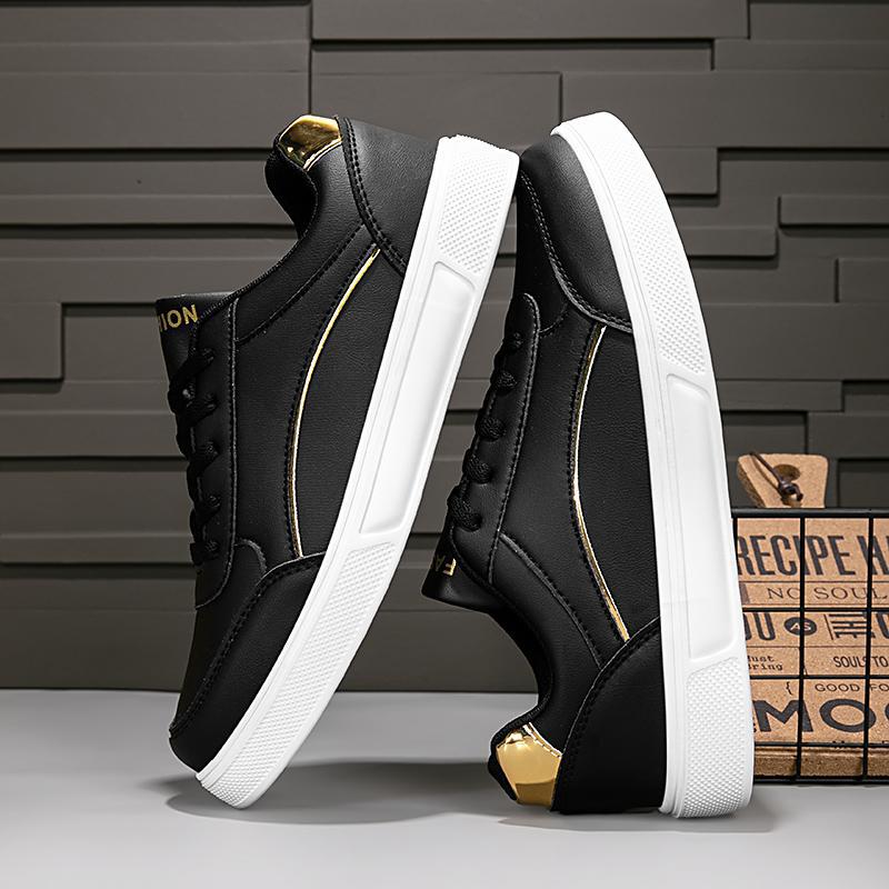 Large size casual shoes men's new low-top men's board shoes leather shoes couple trend sports fashion men's shoes