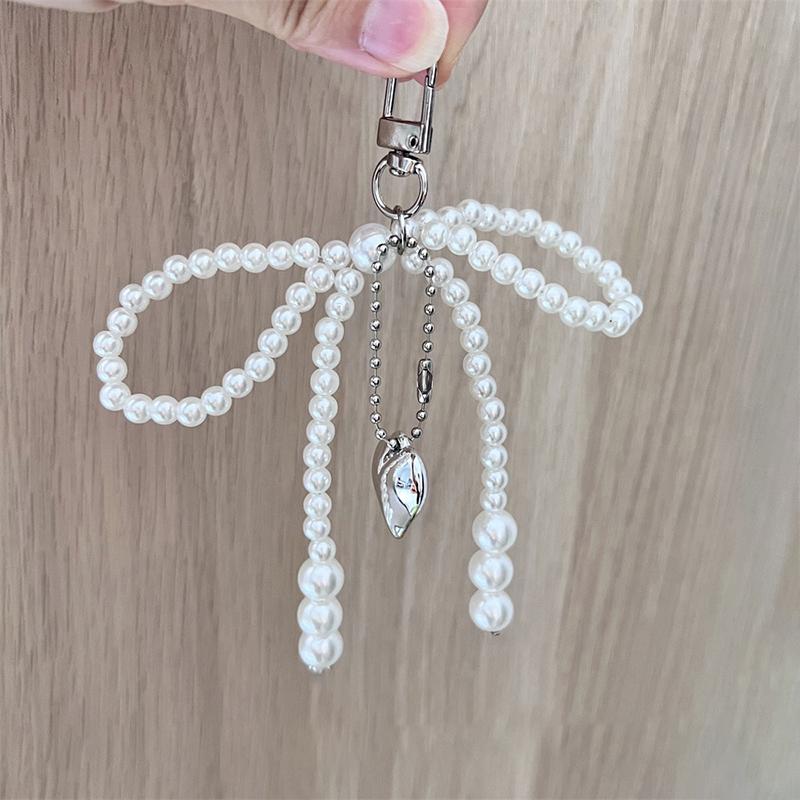 Přívěsek na klíče se srdcem Sweet Bowknot Krásné korálkové závěsné dekorace Přívěsek na klíče Přívěsek na telefon Přívěsek na telefon Přívěsek na přívěsek na telefon