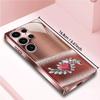 Unique Rose Gold Heart Glass Phone Case Fashion Phone Cases Mobile Phones for Samsung Galaxy S26 S25 S24 S23 S22 FE Ultra Plus