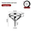 Qiwei Thickened Stainless Steel Food Grade Kitchen Funnel with Filter