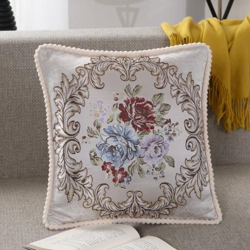 Jacquard Pillow Cover Light Luxury Pillowcase Embroidery Craftsmanship Pillowcase