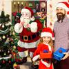 Christmas Door Cover Decorations With Santa Pattern Holiday Door Cover Holiday Background Decorations For Home Children's Room