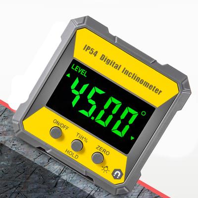 4 X 90 Degrees Digital LCD Protractor Inclinometer Magnetic 0.2 Degrees  Accuracy Angle Finder Level Box