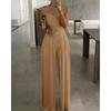 Summer Jumpsuits Sexy Elegant Sleeveless European and American Women's Lace Stitching Jumpsuit