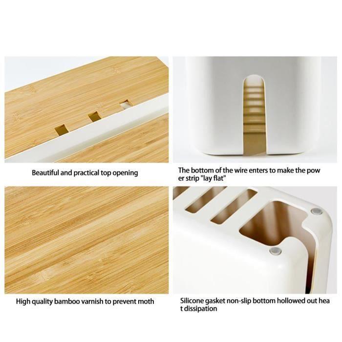 Caixa de armazenamento para cabos - CIKONIELF - Protetor de tomada anti-poeira - Dissipação de calor - Branco