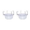 Transparent Plant Pot Saucer with Hanging Hooks Durable Plastic Material Suitable for Indoor Outdoor Use Protects Surfaces from Water Drainage