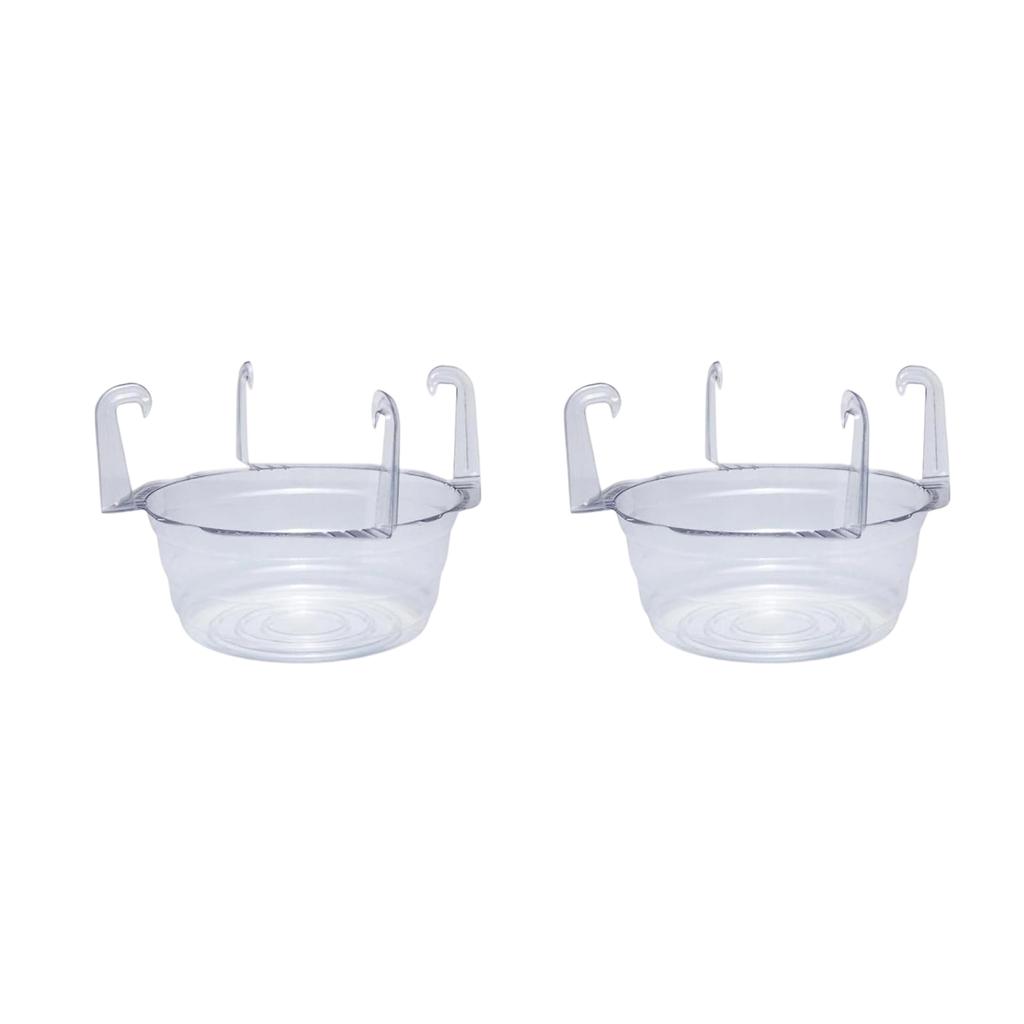 Transparent Plant Pot Saucer with Hanging Hooks Durable Plastic Material Suitable for Indoor Outdoor Use Protects Surfaces from Water Drainage
