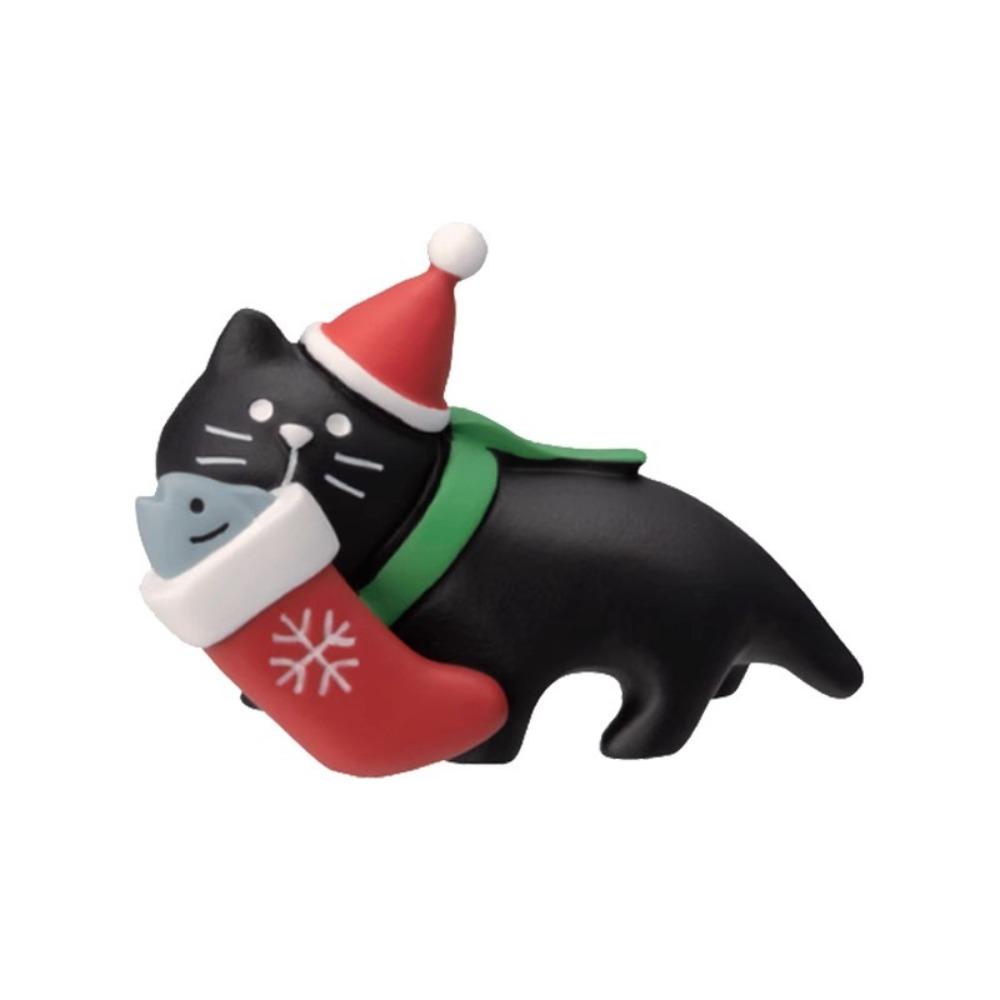 Mushroom Christmas Ornaments Miniature Resin Santa Claus Decoration  Cake Decoration