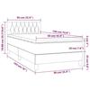 3140819 vidaXL Lit à sommier tapissier avec matelas Noir 90x190 cm Tissu