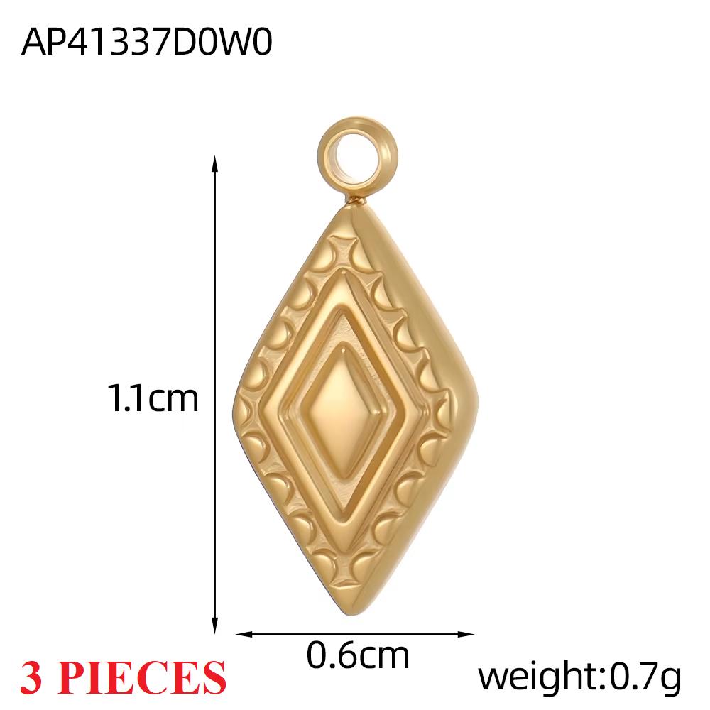 3PCS/LOT CARLIDANA Gold Plated Stainless Steel Charms Bow Knot Star Cross Butterfly Rose Heart Pendants DIY Jewelry