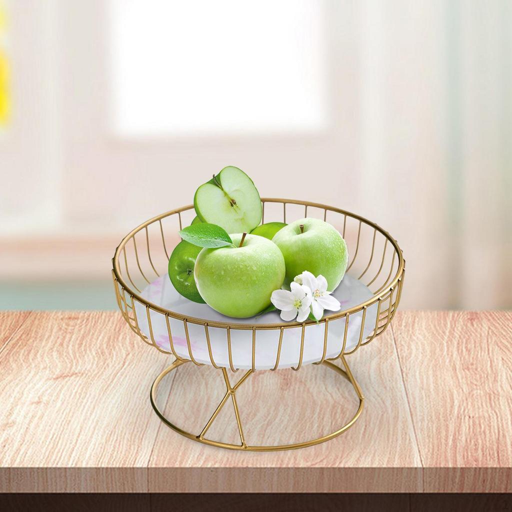 Fruit Basket Vegetable Stand Holder Table Centerpiece Tray Cakes Bowl for Cabinet