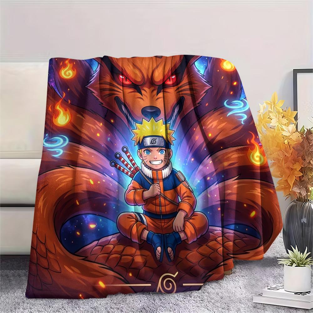 Naruto Print Flannel Blanket, Ultra Soft High Quality All Seasons Warm Throw, Home Decor Cozy Blanket, Perfect Christmas Gift