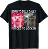 Geboren om te treuzelen Gedwongen om op te sluiten Kat Meme T-shirt