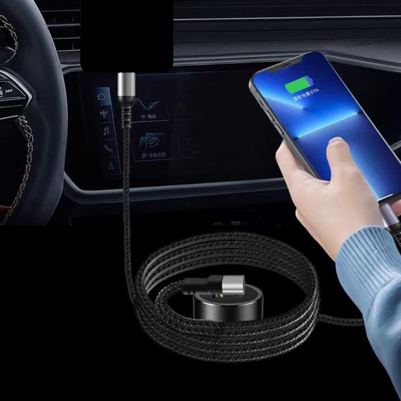 Universal 66W Fast Charge Data Cable 2 in 1 With Type C Connectors And Charging Port For Smartphones And Laptops