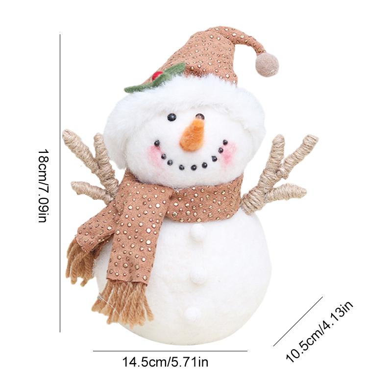 Wind Wool Felt Elk Snowman Doll Desktop Ornament 1PCS Snowman