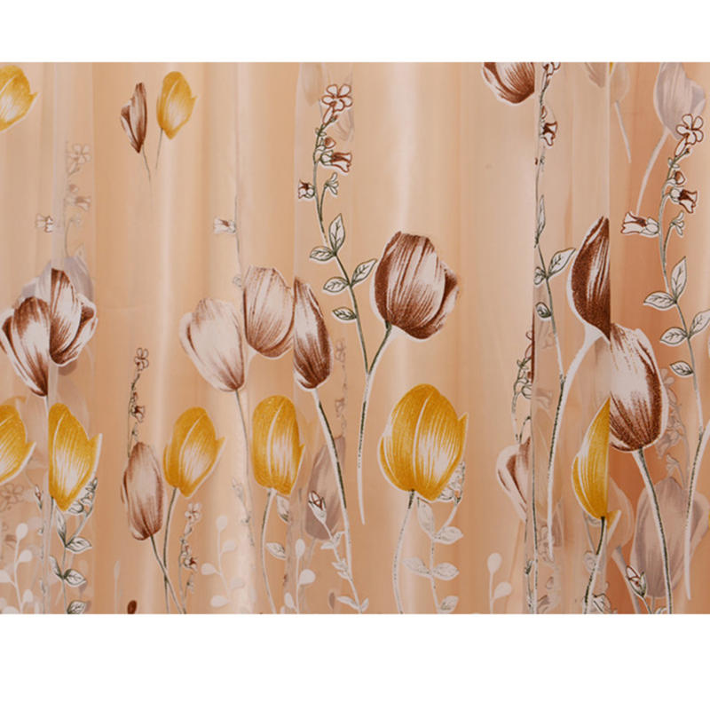 Tulpe Blume Sheer Fenster Vorhang Perlen Quaste Tür Schal Vorhänge Volant Hause Liefert