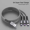3 In 1 Car Data Cable Type C USB Fast Charging Cables For Volvo XC90 V90 V60 XC60 V40 S80 S60 S90 C40 XC40 V70 XC70 C30 C70 EX90