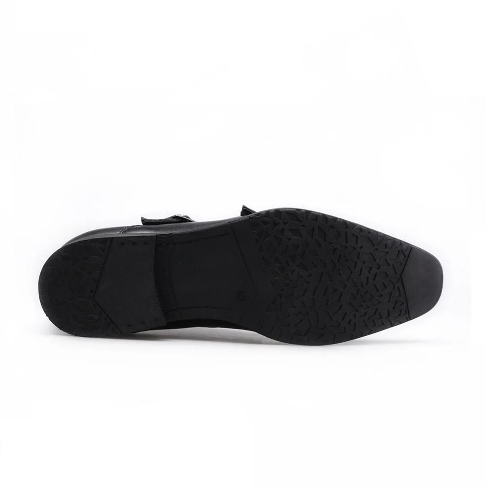 Fashion Classic Monk Shoes for Men Luxury Brand Design Wedding Shoes for Male Plus Size Men Business Office Leather Shoes for Men