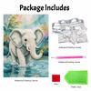 Elephant Pearl Kit 5D DIY Round Rhinestone Art for Adults Relaxing Handmade Wall Decor Holiday Gift Frameless