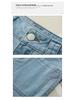 2025 Trendy High-Waisted Petite Wide-Leg Denim Shorts for Women