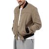 Men S Stand Collar Button Closure Casual American Style Jacket