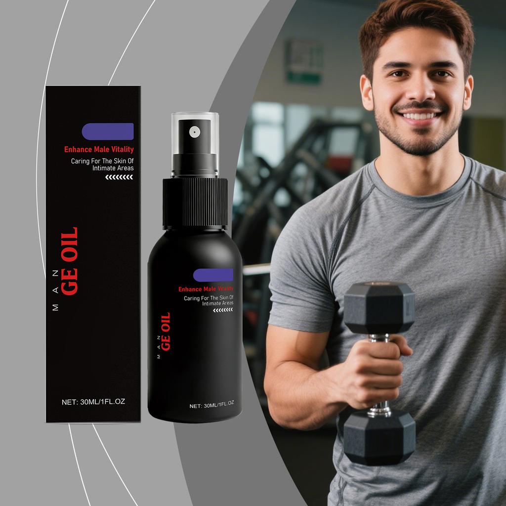 Men's Care Oil, Nourishing Massage Oil, Enhancing Experience Men's Care Spray,30ml