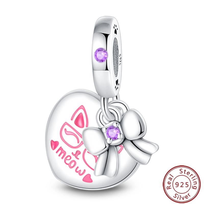 Copper Sincere Emotions Multiple Styles Heart-Shaped Romantic Charms Beads 3Mm Diy Fine Jewelry Making