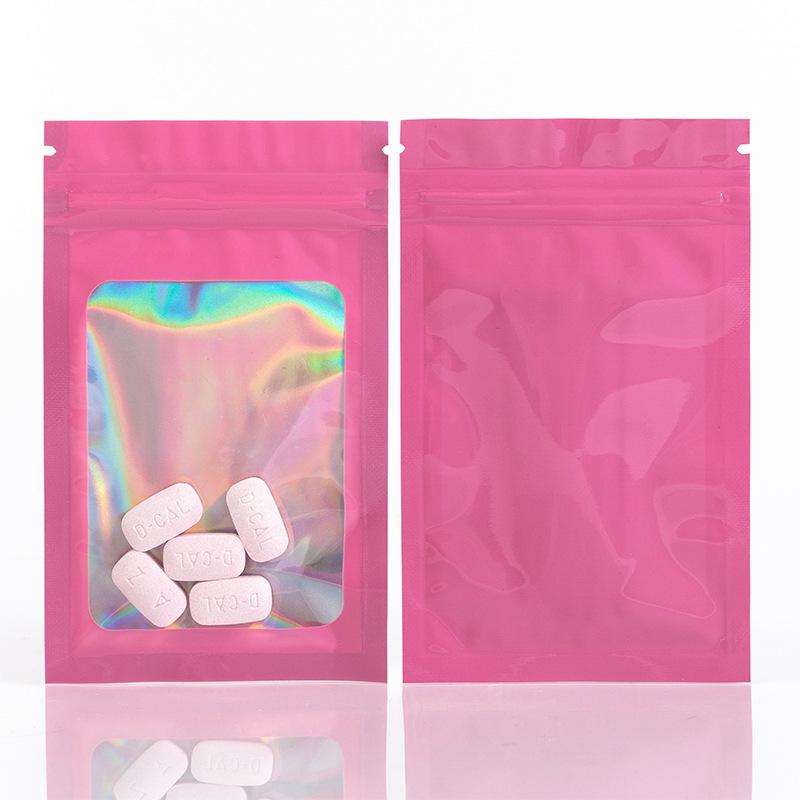 Holographic Yin Yang Rainbow Film Self-Sealing Bags for Jewelry and Fishing Tackle