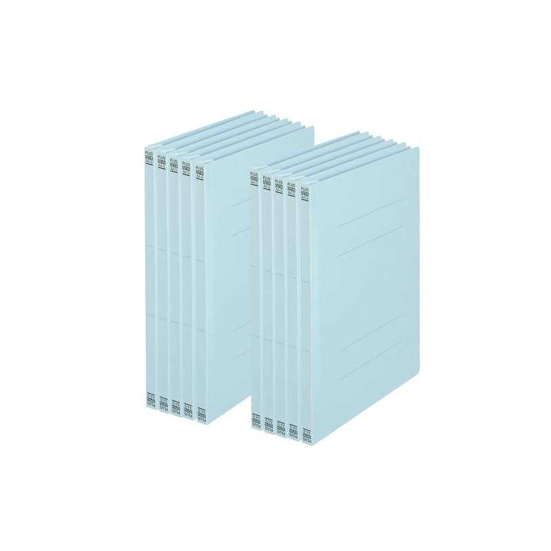 Plus Flat File, A4 Vertical, 2-Hole, 10-Pack, Royal Blue, 78-231 No.021N-10P